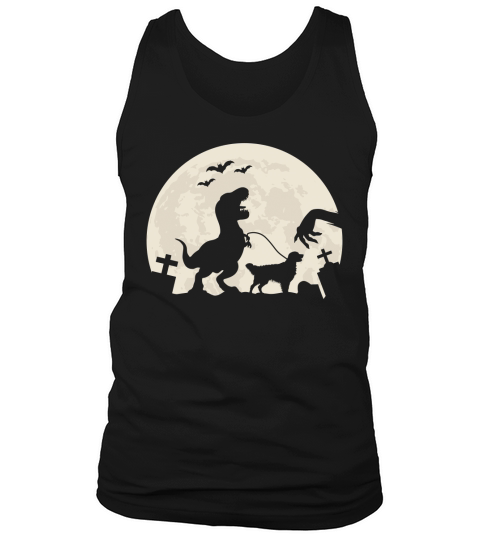 Golden Retriever Dinosaur Moon Funny Halloween Tank Top Unisex