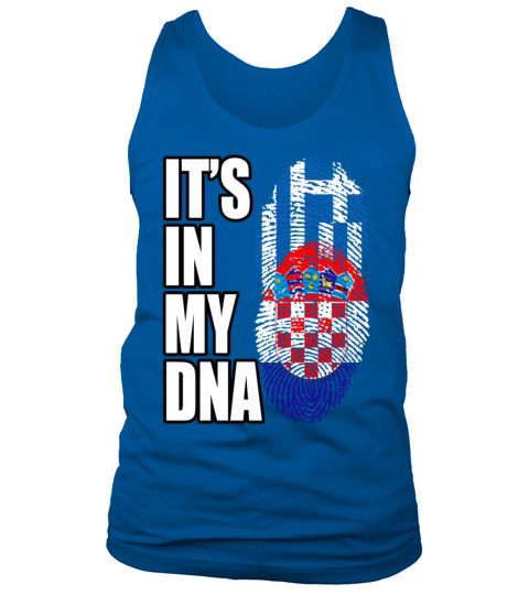 Greek And Croatian Mix Heritage DNA Flag Tank Top Unisex