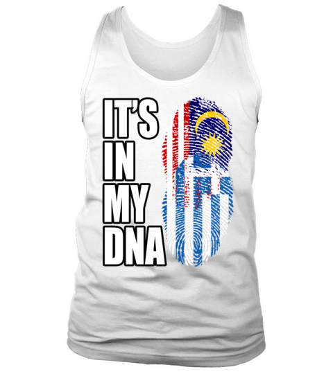 Malaysian And Greek Mix Heritage DNA Flag Tank Top Unisex