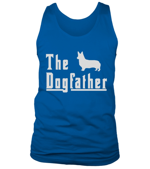 Mens Mens the dogfather - corgi dog shirt fun christmas gift Black Men Tank Top Unisex