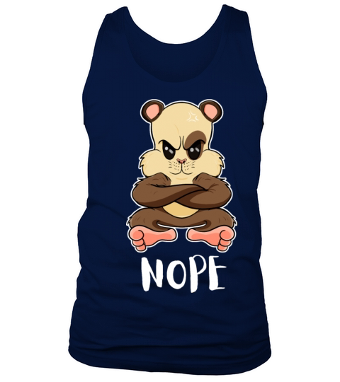 Nope Funny Lazy Guinea Pig Tank Top Unisex