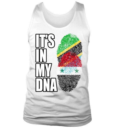 Tanzanian And Syrian Vintage Heritage DNA Flag Tank Top Unisex