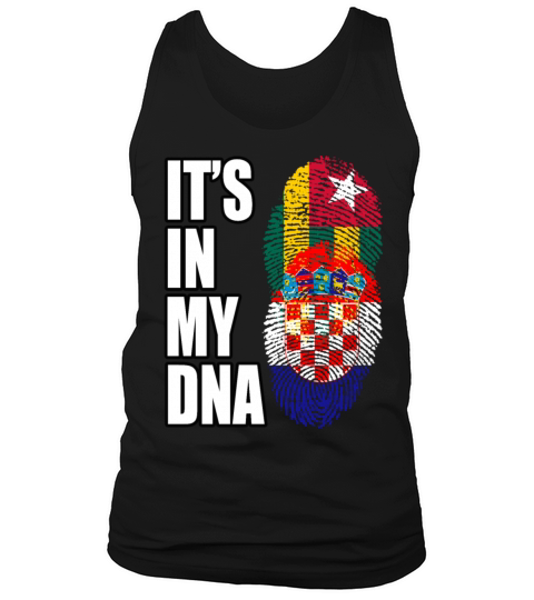 Togolese And Croatian Mix Heritage DNA Flag Tank Top Unisex