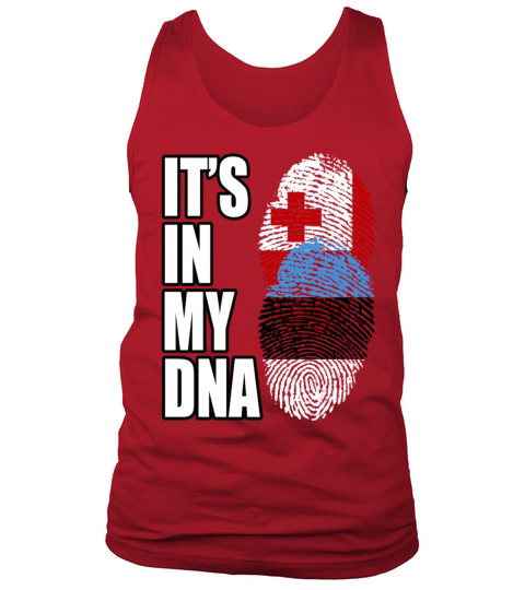 Tongan And Estonian Mix Heritage DNA Flag Tank Top Unisex