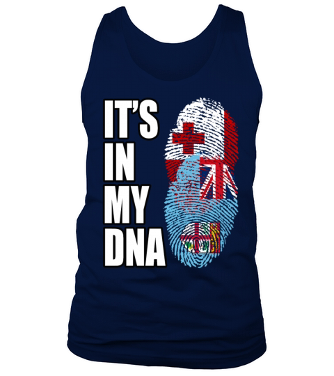 Tongan And Fijian Mix Heritage DNA Flag Tank Top Unisex