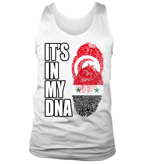 Tunisian And Syrian Mix Heritage DNA Flag Tank Top Unisex