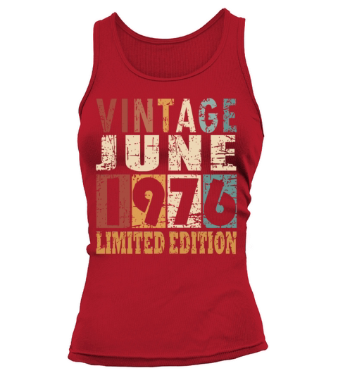 1976 vintage born in June gift Tank top Woman