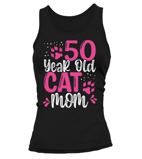 50 Year Old Cat Mom Paw Cat Mother 50th Birthday Tank top Woman