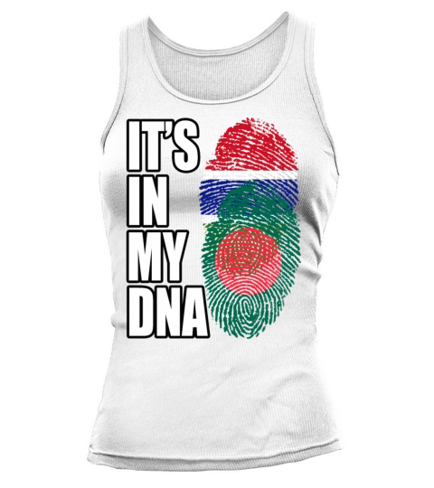 Gambian And Bangladeshi Mix Heritage DNA Flag Tank top Woman