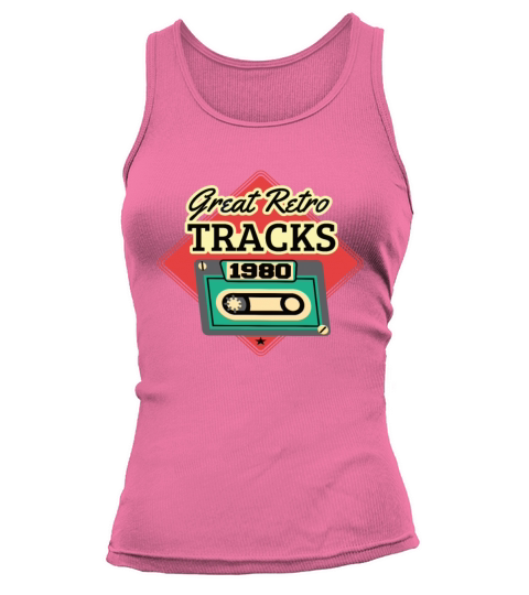 Great Retro Tracks 1980 Cassette Vintage Birthday Tank top Woman