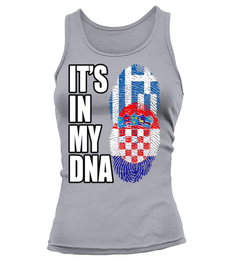 Greek And Croatian Mix Heritage DNA Flag Tank top Woman