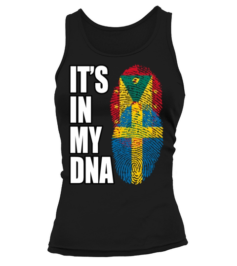 Grenadian And Swedish Mix Heritage DNA Flag Tank top Woman