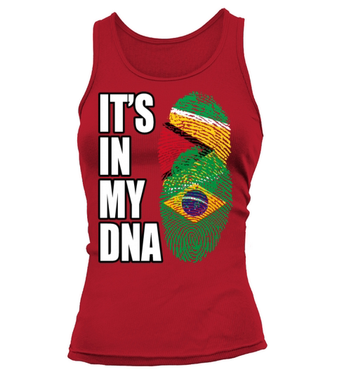 Guyanese And Brazilian Mix Heritage DNA Flag Tank top Woman