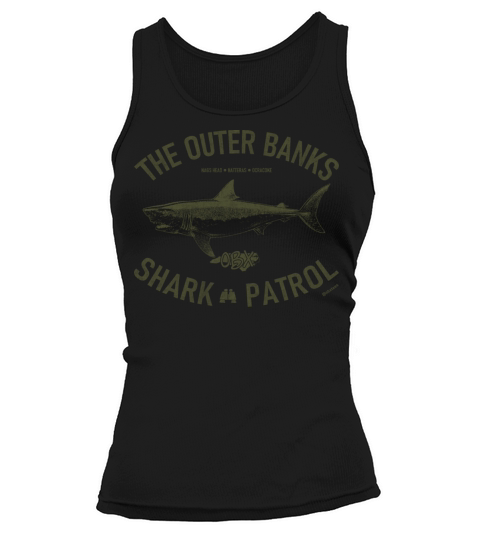 Outer Banks Shark Patrol OBX Vintage Army Green Tank top Woman