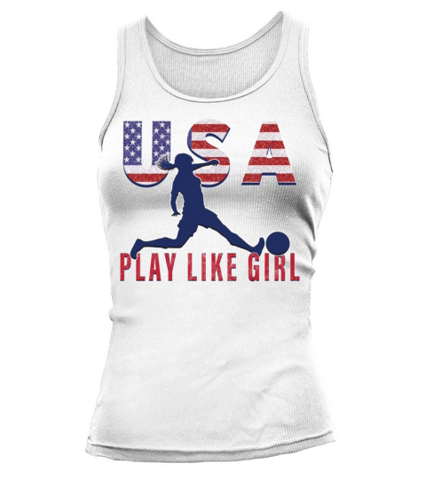 Play Like Girl USA Flag Football Team Tank top Woman