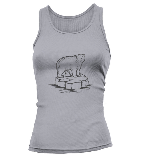 Polar Bear on Ice Floe Illustration Tshirt Tank top Woman