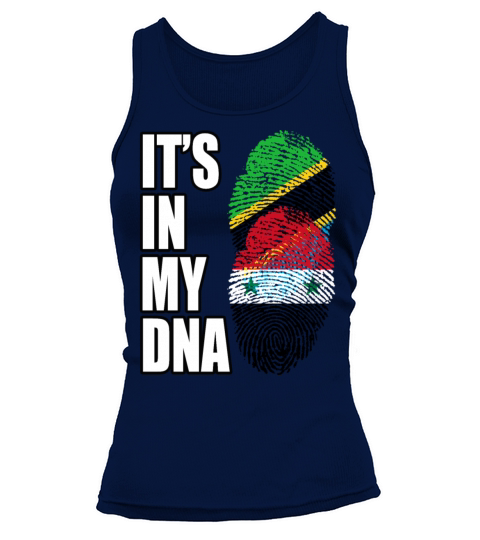 Tanzanian And Syrian Vintage Heritage DNA Flag Tank top Woman
