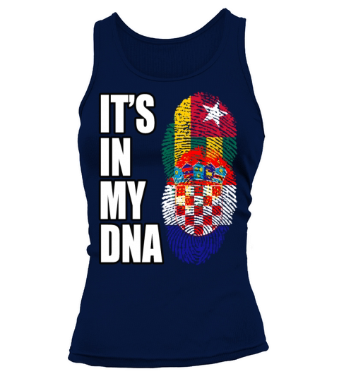 Togolese And Croatian Mix Heritage DNA Flag Tank top Woman