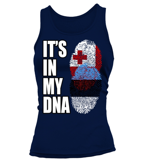 Tongan And Estonian Mix Heritage DNA Flag Tank top Woman