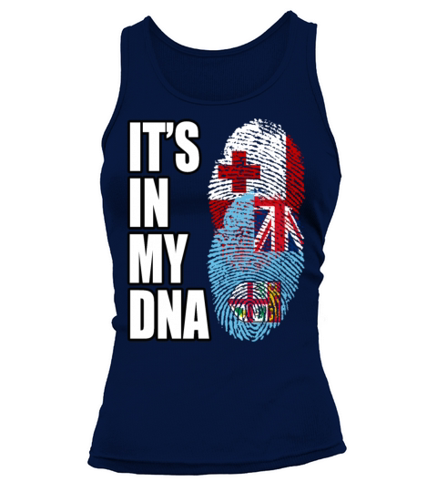 Tongan And Fijian Mix Heritage DNA Flag Tank top Woman