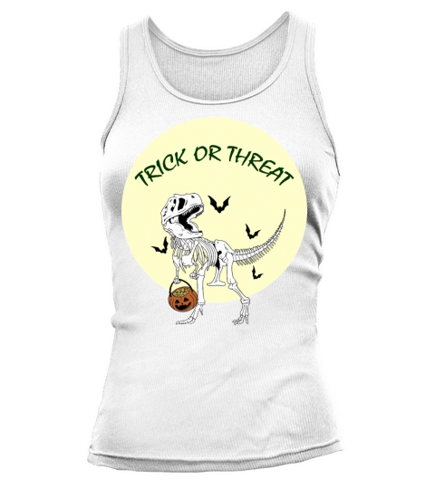 Trex Dinosaur Trick Or Threat Halloween Tank top Woman