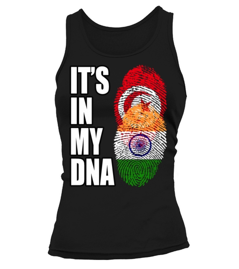 Tunisian And Indian Mix Heritage DNA Flag Tank top Woman