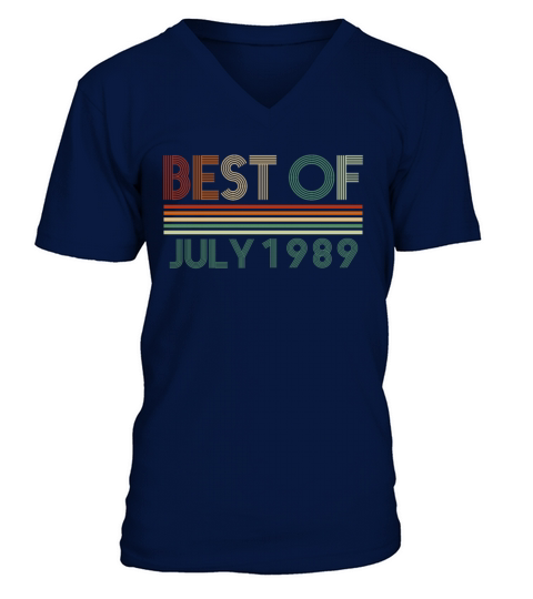 33rd birthday July vintage 1989 gift idea V-Neck T-shirt