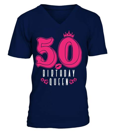 50th Birthday 50 Fifty Fiftieth Age Anniversary V-Neck T-shirt