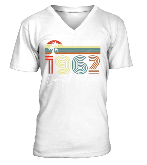60 Years November 1962 Vintage Limited Edition V-Neck T-shirt