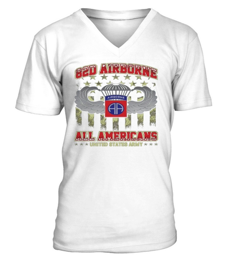 82nd Airborne Division - All Americans US Army Tshirt V-Neck T-shirt