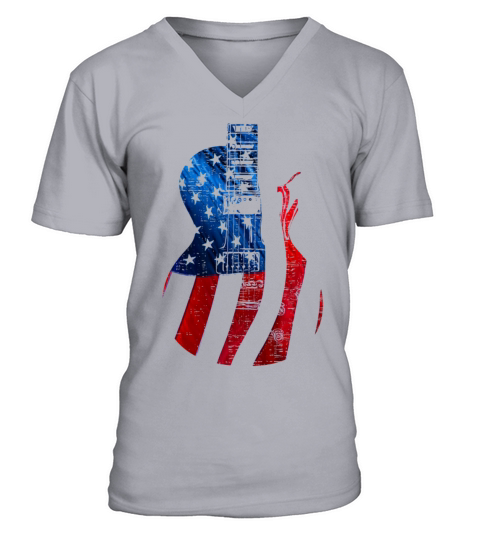 American guitar V-Neck T-shirt