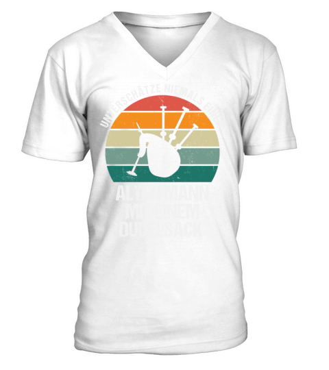 Bagpipe Bagpiper Gift V-Neck T-shirt