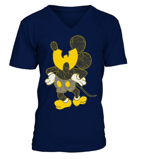 funny for kids animal wutang gold V-Neck T-shirt