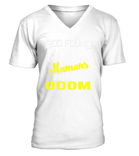 God Found Some of the Strongest Humans And Made Them ODOM Name Shirts V-Neck T-shirt