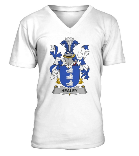 Healey Family Crest Irish Family Crests II V-Neck T-shirt