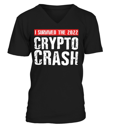 I SURVIVED THE 2022 CRYPTO CRASH RETRO V-Neck T-shirt