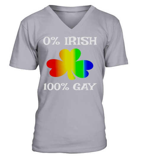 Irish Gay Funny St Saint PatrickS Day Black V-Neck T-shirt
