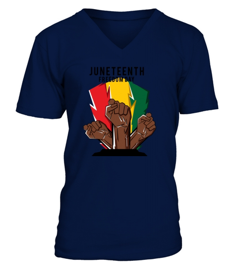 Juneteenth Freedom Day V-Neck T-shirt