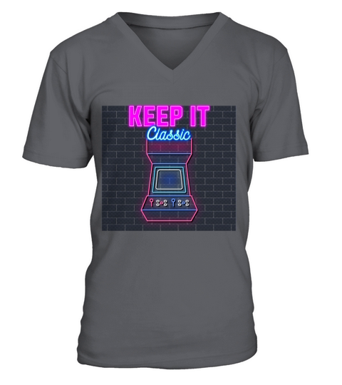 Keep It Classic - Retro 90s Arcade Games V-Neck T-shirt