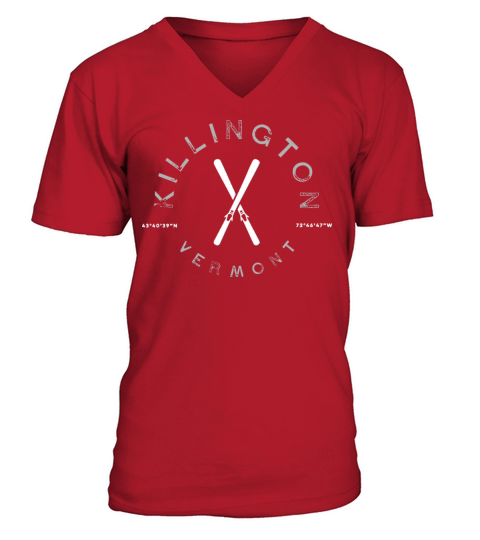 Killington Vermont Vintage Graphic Ski T V-Neck T-shirt