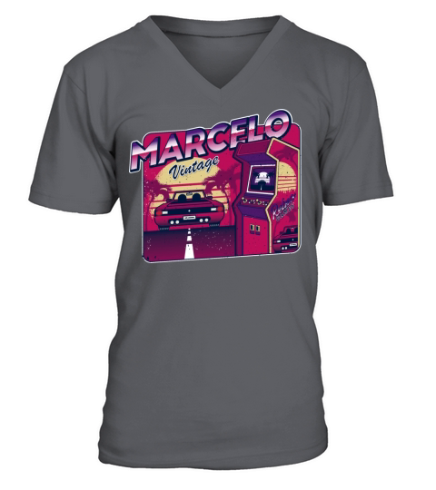 Marcelo - Personalized Vintage Gamer 80s 90s V-Neck T-shirt