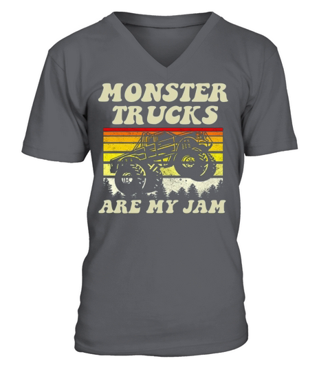 Monster Trucks Are My Jam V-Neck T-shirt