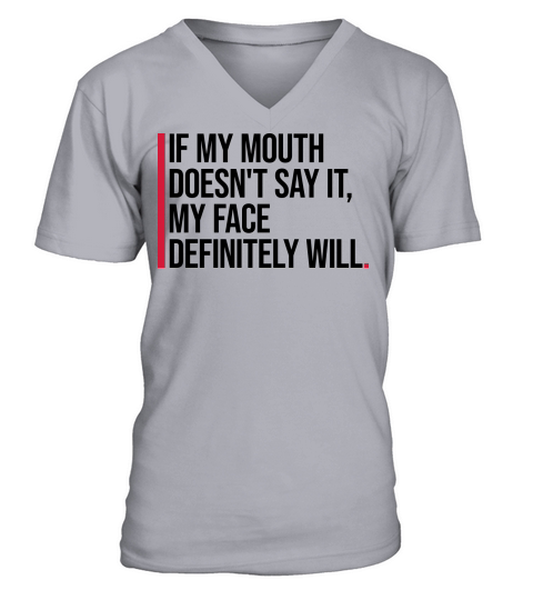 my face definitely will V-Neck T-shirt