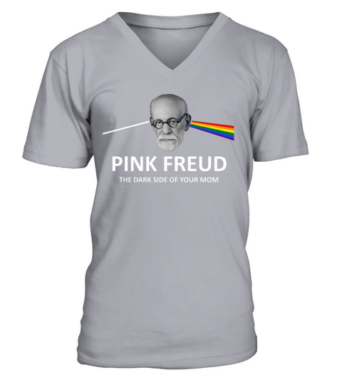 PINK FREUD DARK SIDE OF YOUR MOM V-Neck T-shirt