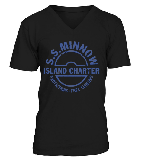 S S Minnow Island charter exotic trips free lunches t-shirts V-Neck T-shirt