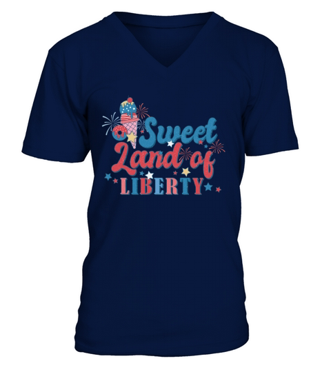 Sweet Land Of Liberty V-Neck T-shirt