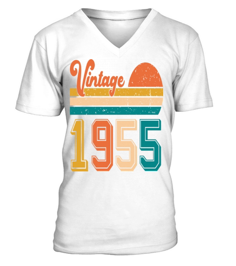 Vintage 1955 birthday gift V-Neck T-shirt