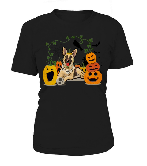 German Shepherd Pumpkin Halloween Women's T-Shirt