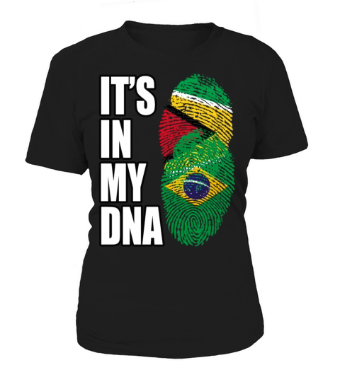 Guyanese And Brazilian Mix Heritage DNA Flag Women's T-Shirt