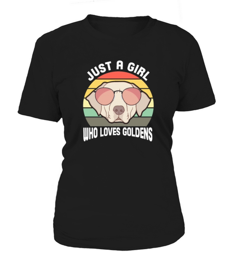 Just A Girl Who Loves Goldens Retro Vintage Women's T-Shirt